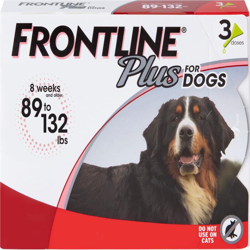 Frontline Plus for Dogs 89 - 132 lbs 3 Month Supply Red