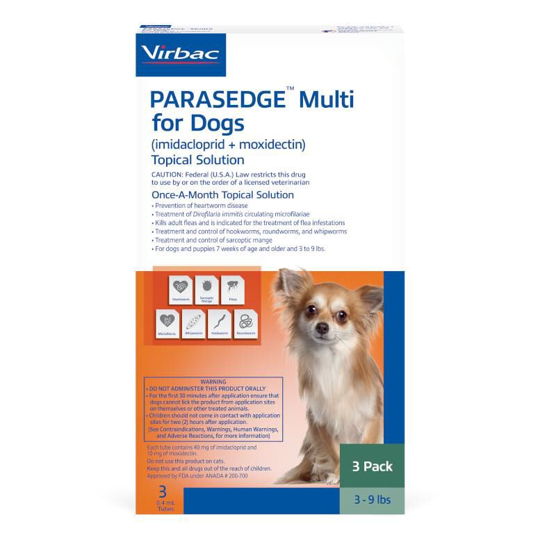 PARASEDGE Multi for Dogs (imidacloprid + moxidectin) Topical Solution, 3 Pack