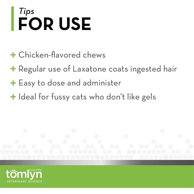 Tomlyn Laxatone Hairball Remedy Chews for Cats, 60 Count