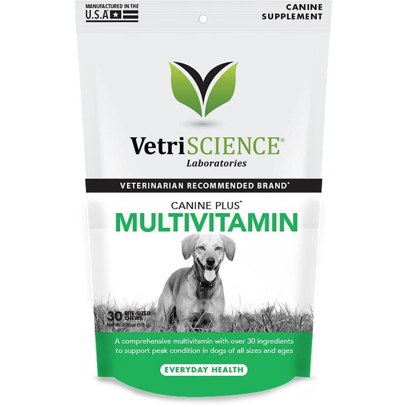 VetriScience Canine Plus Multivitamin, 30 Bite-Sized Chews