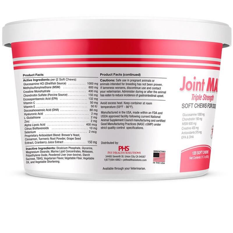 Joint MAX Triple Strength Soft Chews for Dogs