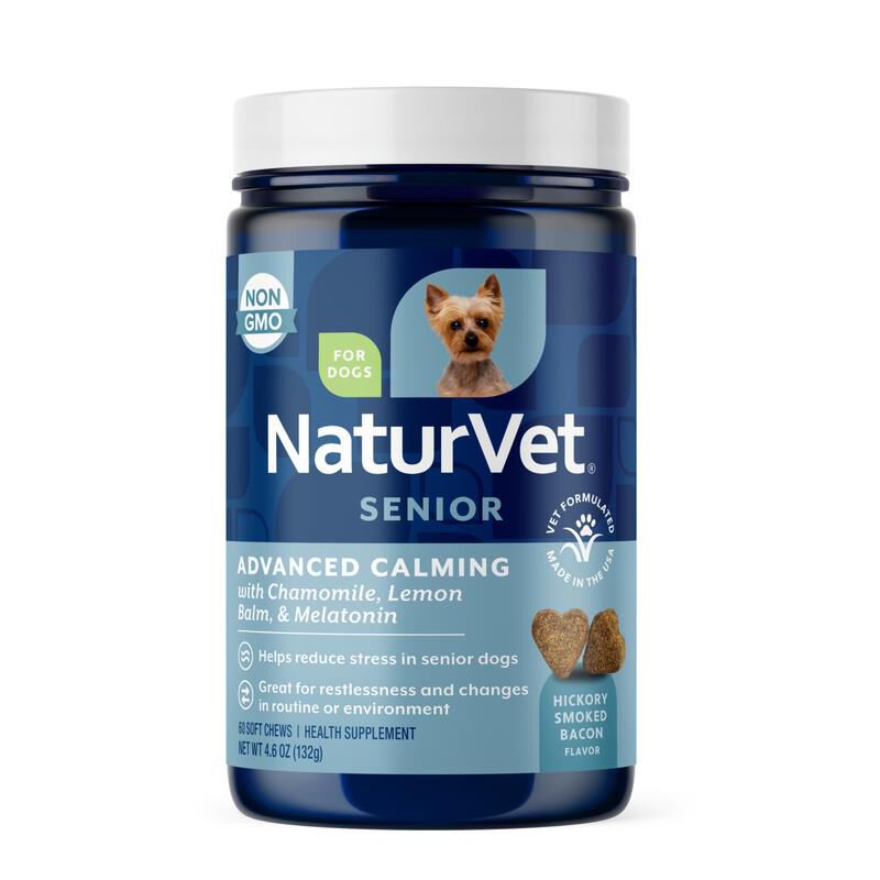NaturVet Senior Advanced Calming Aid Soft Chews for Dogs 60 Ct.
