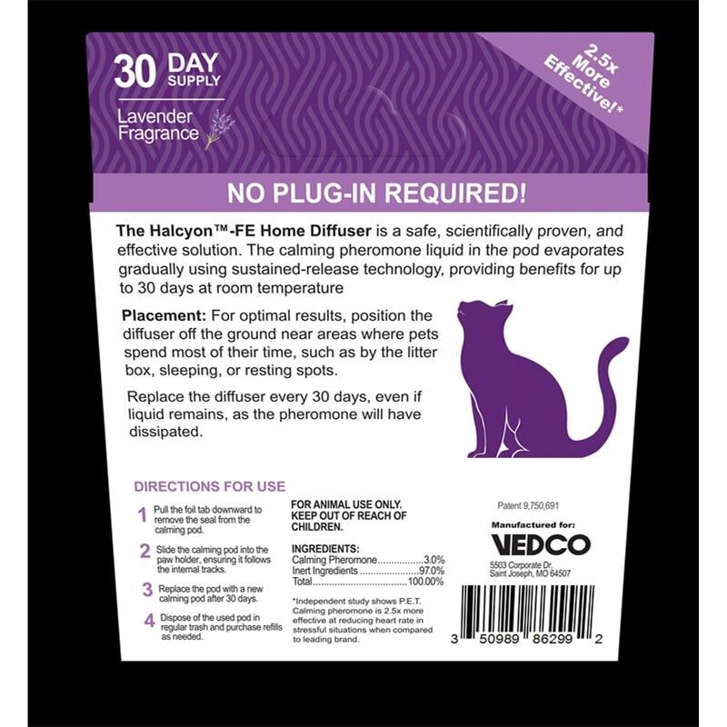 HALCYON-FE Calming Home Diffuser Starter Kit for Cats, 1 Pack