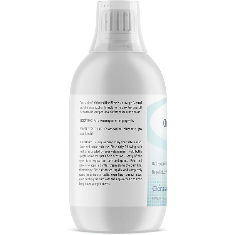 Clenz-A-Dent Chlorhexidine Rinse for Dogs and Cats, 8 oz