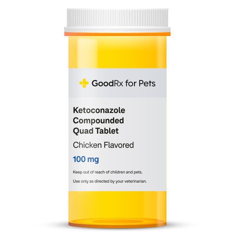 Ketoconazole Compounded Quad Tablet Chicken Flavored, 100 mg