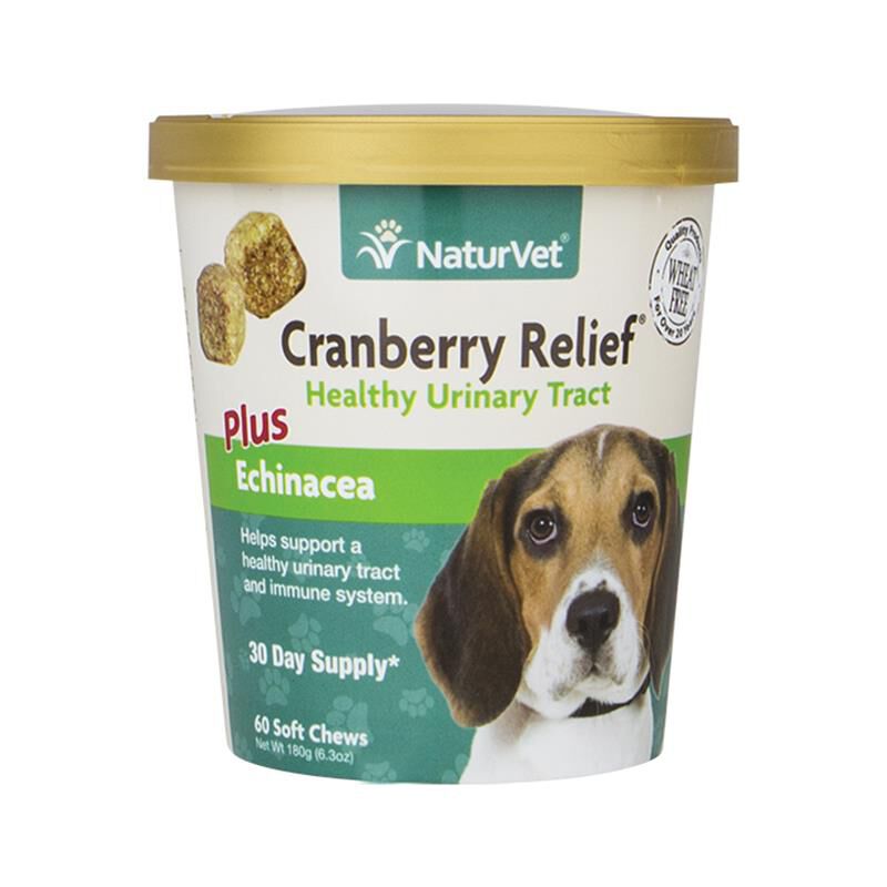 NaturVet Cranberry Relief Healthy Urinary Tract Plus Echinacea Soft Chews for Dogs