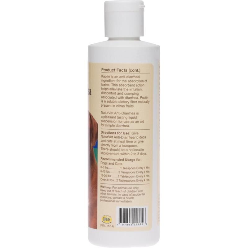 NaturVet Anti-Diarrhea for Dogs and Cats, 8 oz