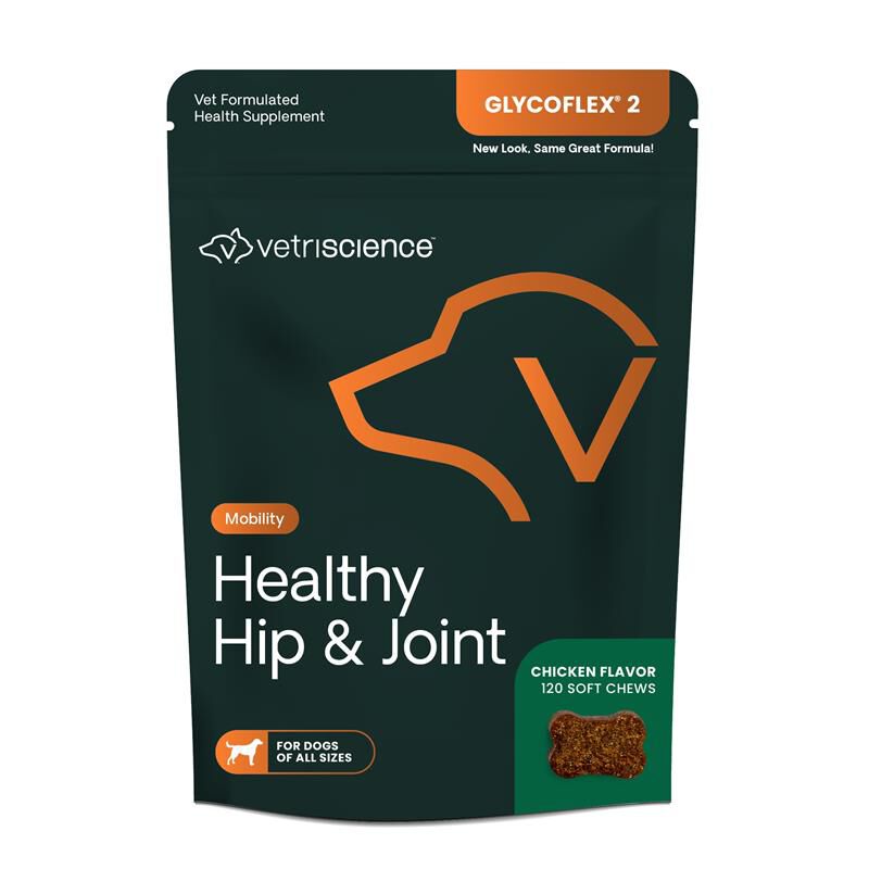 VetriScience Healthy Hip & Joint GlycoFlex 2 Soft Chews for Dogs, 120 ct