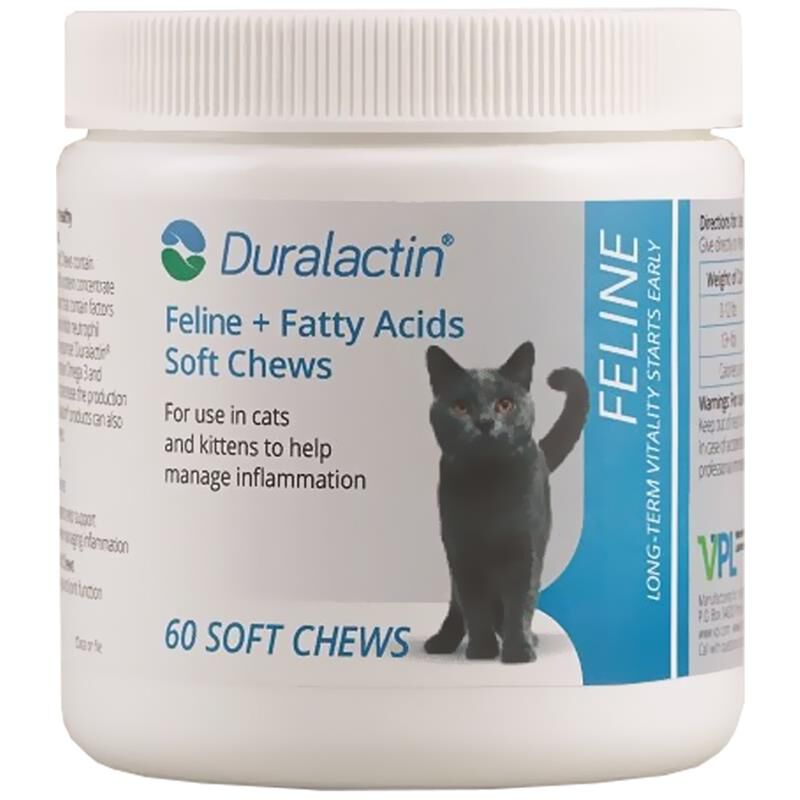 Duralactin Feline + Fatty Acids, 60 soft chews
