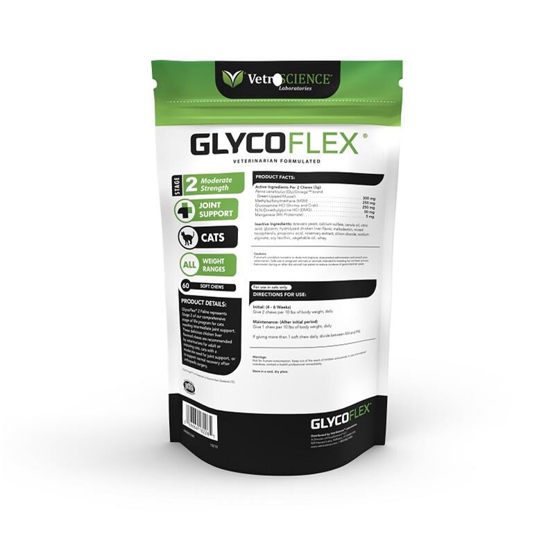 VetriScience Glyco-Flex II Feline Formula, 60 Bite-Sized Chews