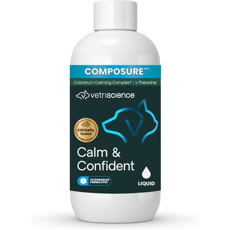 VetriScience Composure Calm & Confident Calming Liquid Supplement for Dogs & Cats, 8 oz