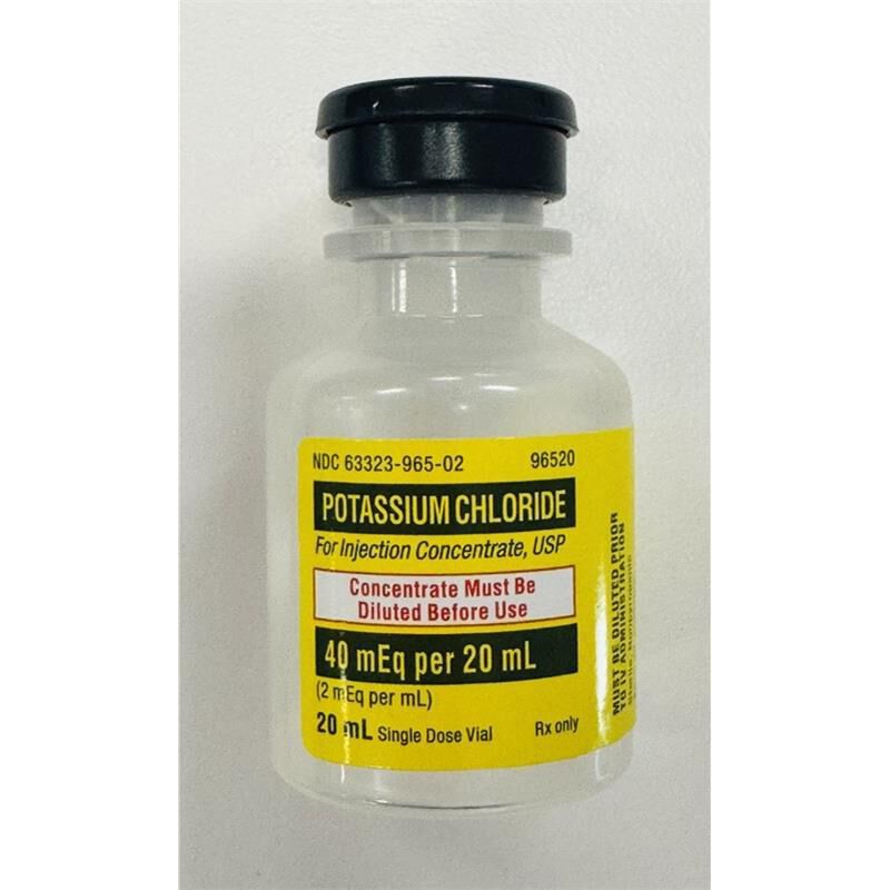 Potassium Chloride Injection 40mEq, 20 ml vial