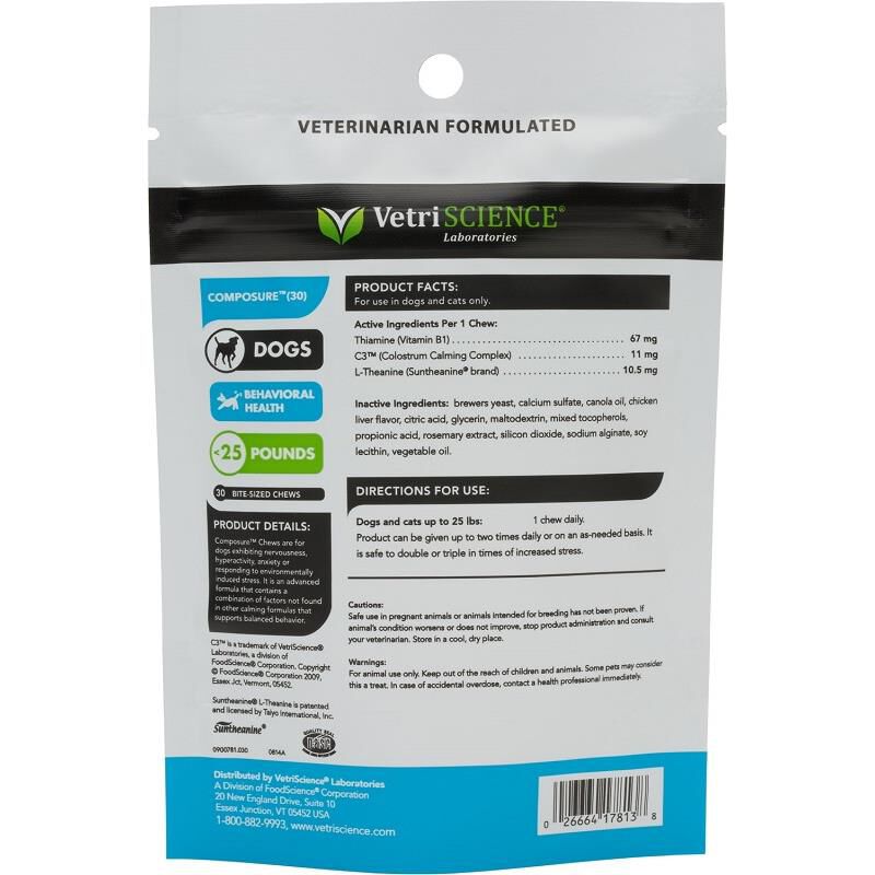 VetriScience Composure Small Canine, 30 Mini Bite-Sized Chews