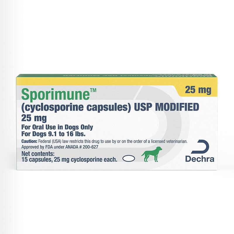 Sporimune (cyclosporine capsules) USP Modified, 15 caps 25 mg