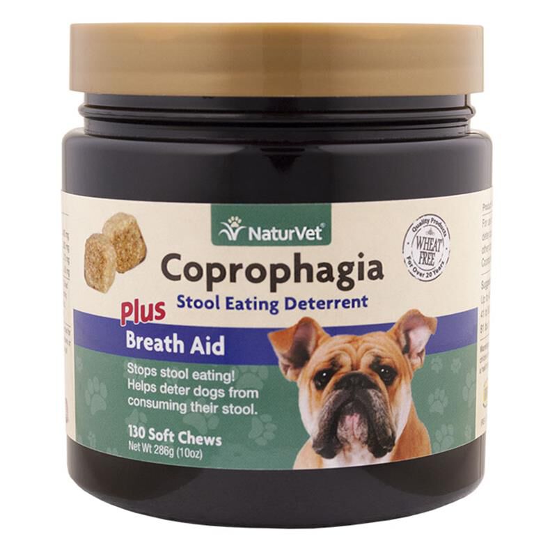 NaturVet Coprophagia Stool Eating Deterrent Plus Breath Aid, 130 Soft Chews