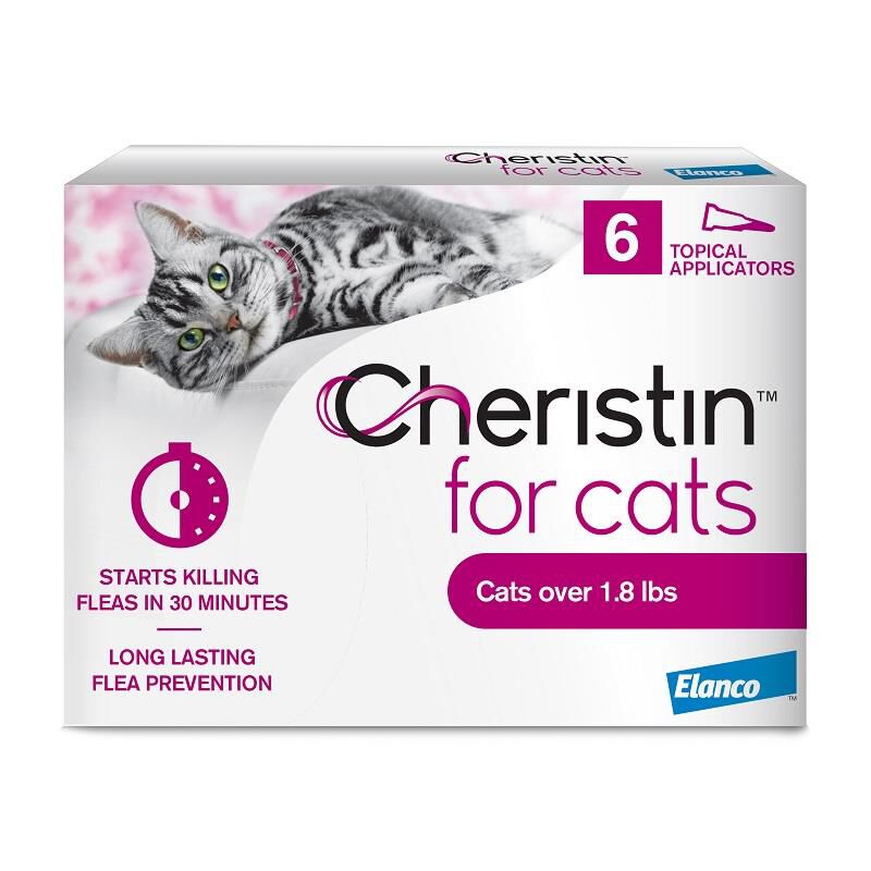 Elanco Animal Health Cheristin for Cats for Fleas, 6 Monthly Doses