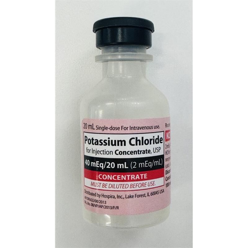 Potassium Chloride Injection 40mEq, 20 ml vial