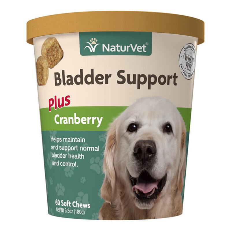 NaturVet Bladder Support Plus Cranberry Soft Chews for Dogs, 60 ct