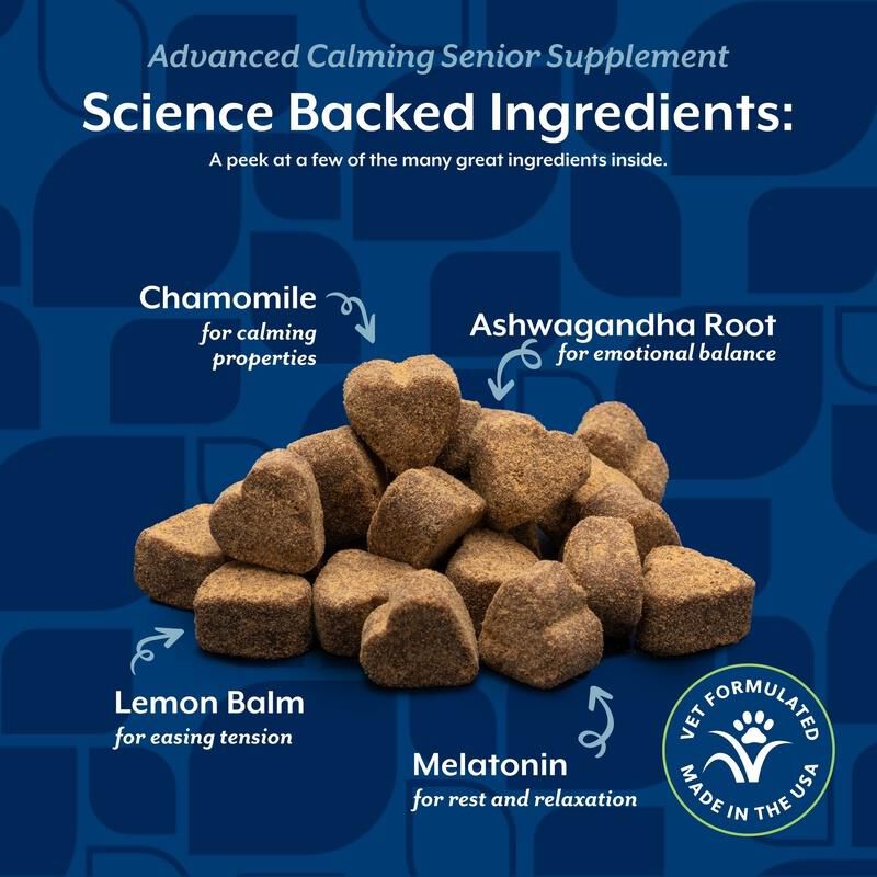 NaturVet Senior Advanced Calming Aid Soft Chews for Dogs 60 Ct.