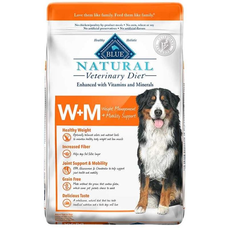 Blue Buffalo Natural Veterinary Diet W+M Weight Management + Mobility Support Dry Dog Food