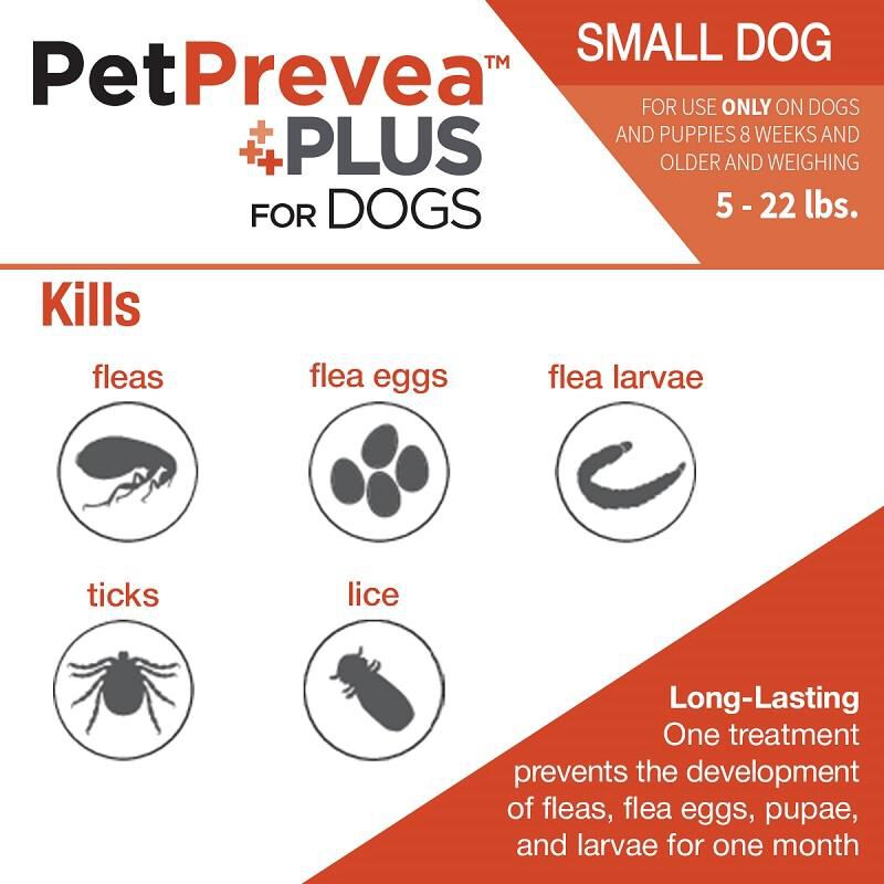 PetPrevea Plus for Dogs 5 - 22 lbs Orange 3 Month Supply