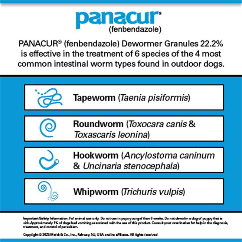 Panacur Dewormer Granules 22.2%, 1 lb