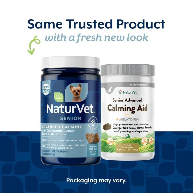 NaturVet Senior Advanced Calming Aid Soft Chews for Dogs 60 Ct.