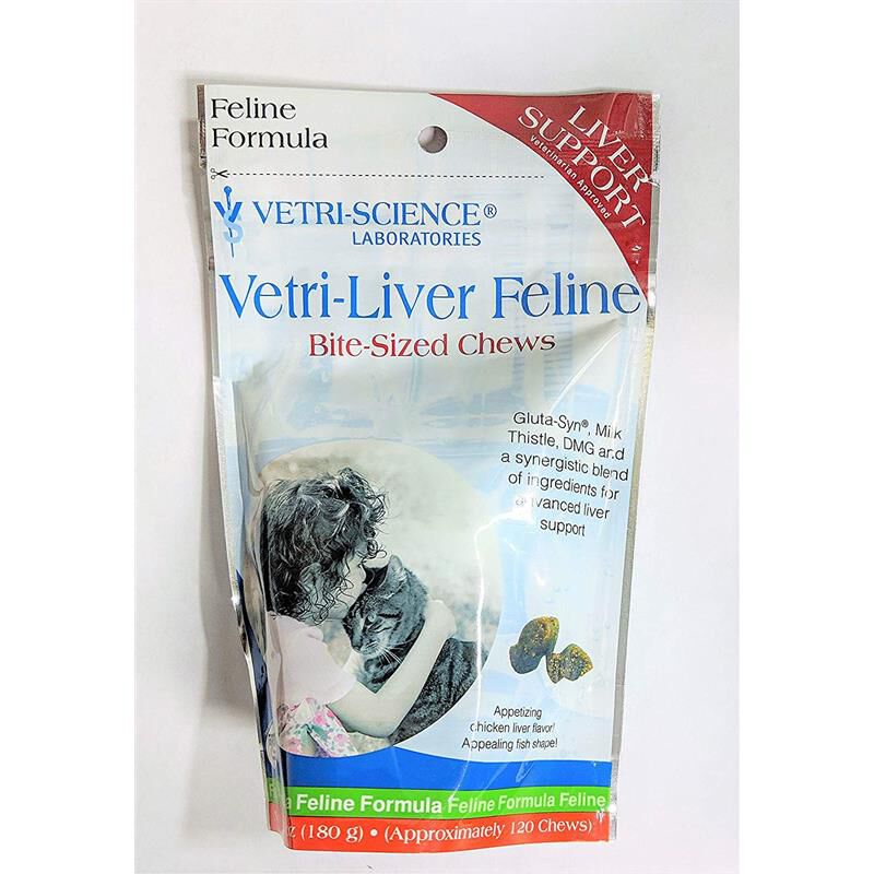 VetriScience Vetri-Liver Feline, 120 Bite-Sized Chews