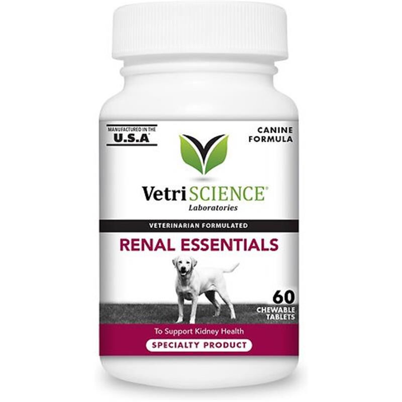 VetriScience Kidney Health Renal Essentials for Dogs, 60 Chew Tabs