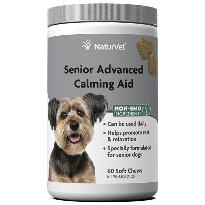 NaturVet Senior Advanced Calming Aid Soft Chews for Dogs