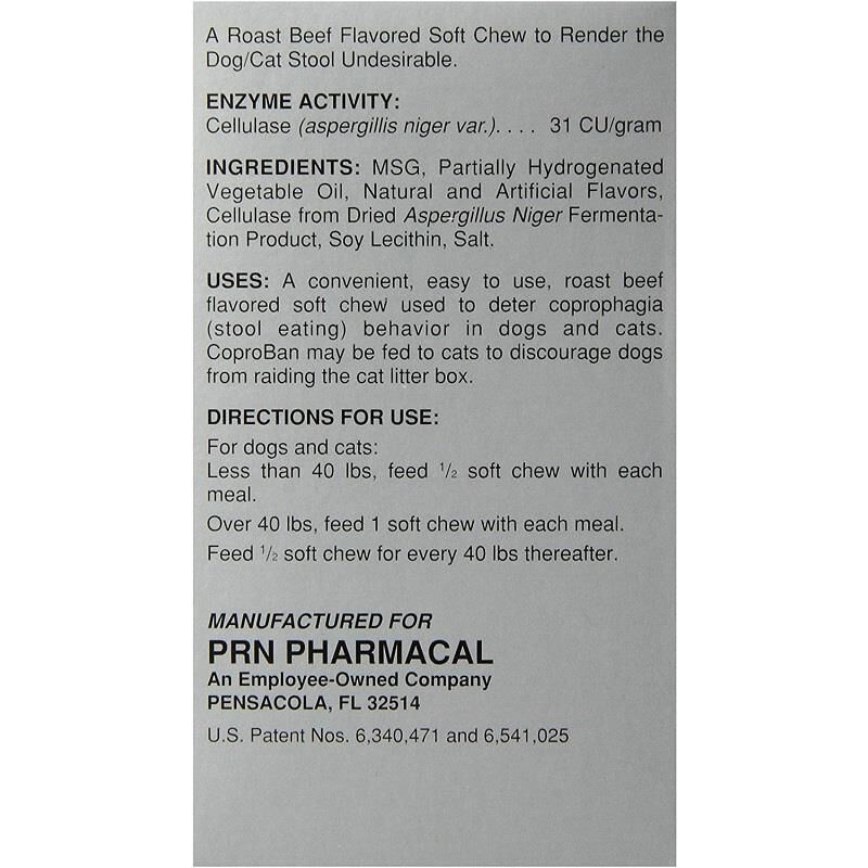 PRN Pharmacal CoproBan Soft Chews for Cats and Dogs, 40 Count
