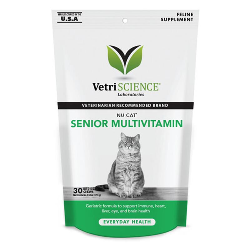 VetriScience Nu Cat Senior Multivitamin, 30 Bite-Sized Chews