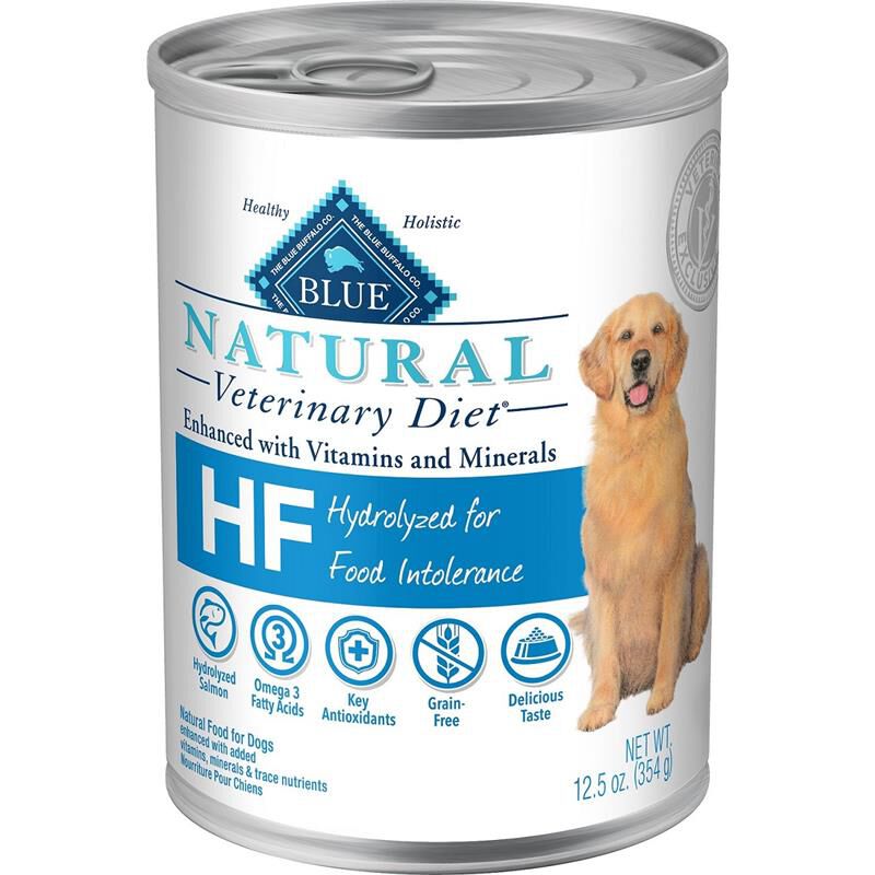 Blue Buffalo Natural Veterinary Diet HF Hydrolyzed for Food Intolerance Dog Food (12 X 12.5 oz) Cans