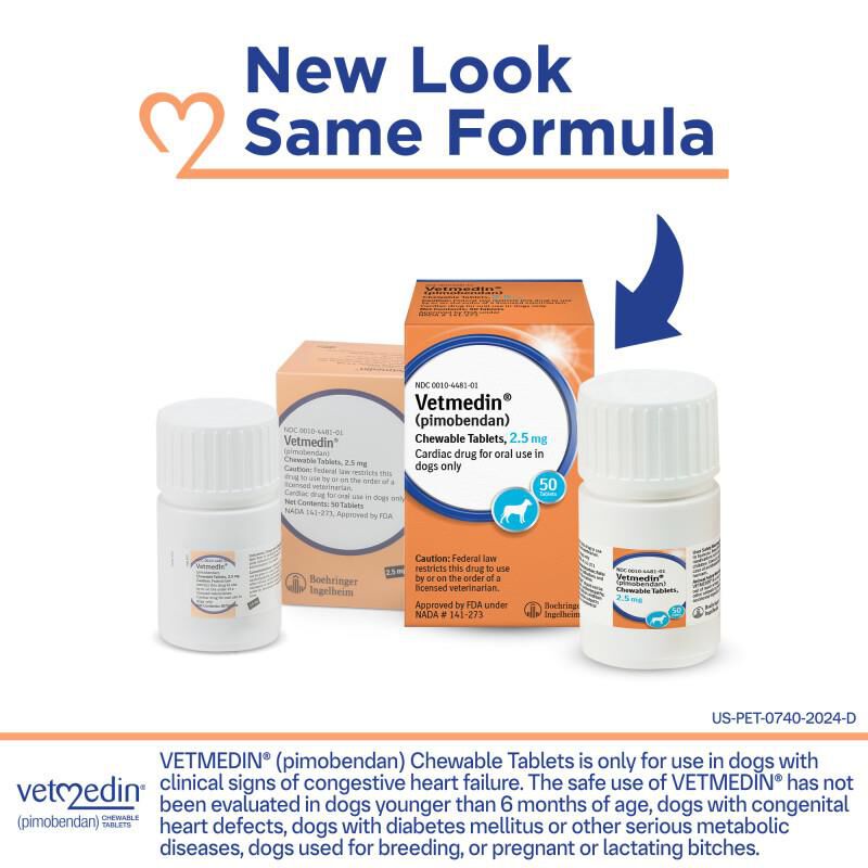 Vetmedin Chewable Tablets 2.5 mg, 50 Ct.
