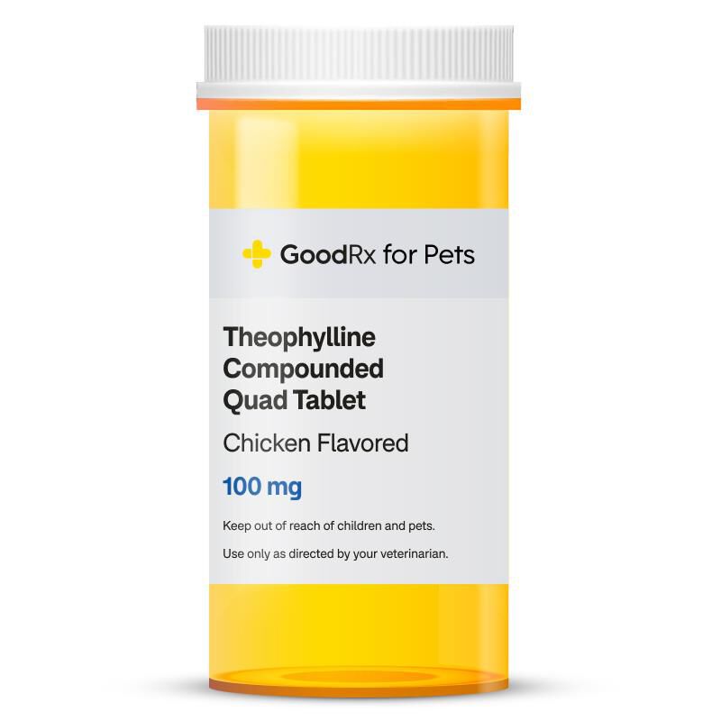 Theophylline Compounded Quad Tablet Chicken Flavored, 100 mg