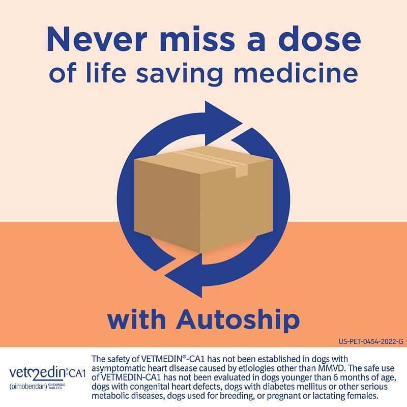 Vetmedin-CA1 (pimobendan) Chewable Tablets for Dogs 1.25 mg, 50 Ct.