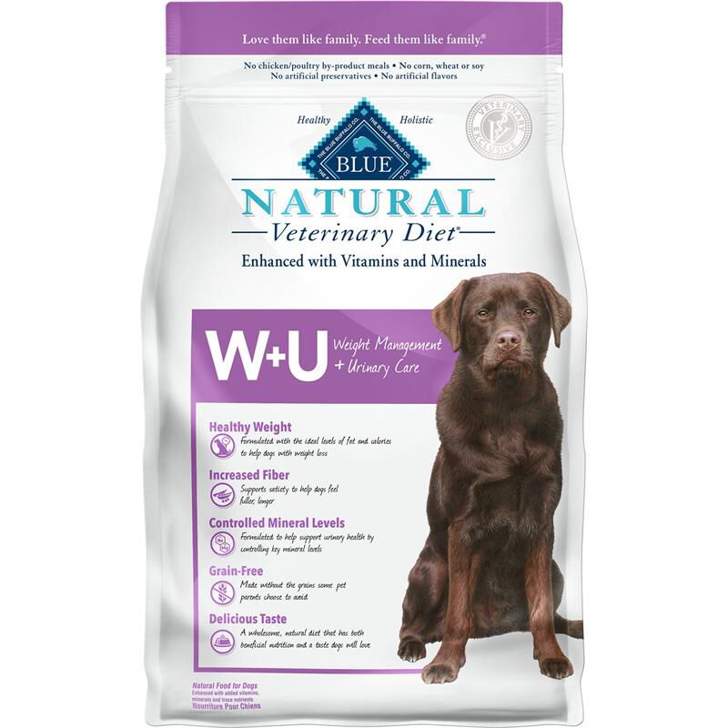 Blue Buffalo Natural Veterinary Diet W+U Weight Management + Urinary Care Dry Dog Food