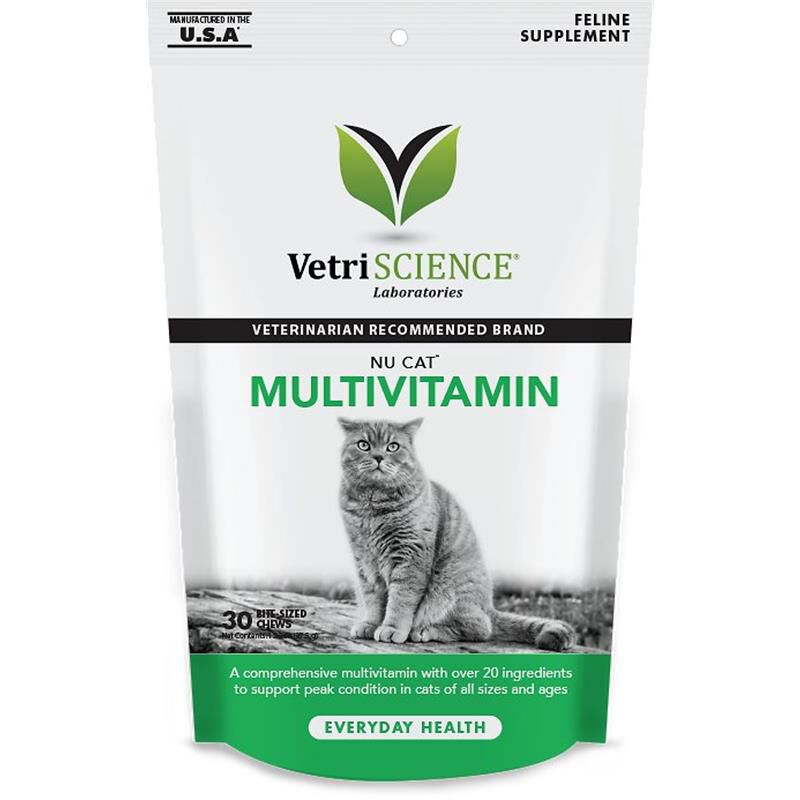 VetriScience 27+ Active Health Nu Cat Multivitamin, 30 Chews