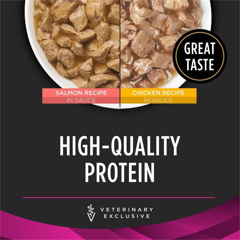 Purina Pro Plan Veterinary Diets UR Savory Selects Urinary St/Ox Chicken and Salmon Wet Cat Food&nbsp;Variety Pack, 24 x 5.5 oz cans