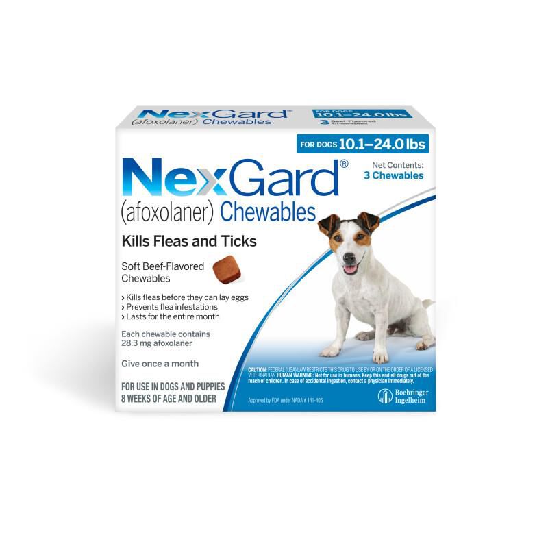 NexGard Chewable for Dogs 10.1-24 lbs, 3 Month Supply