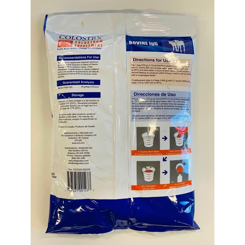 Colostrx CS Bovine Colostrum Supplement, 350 gm pk