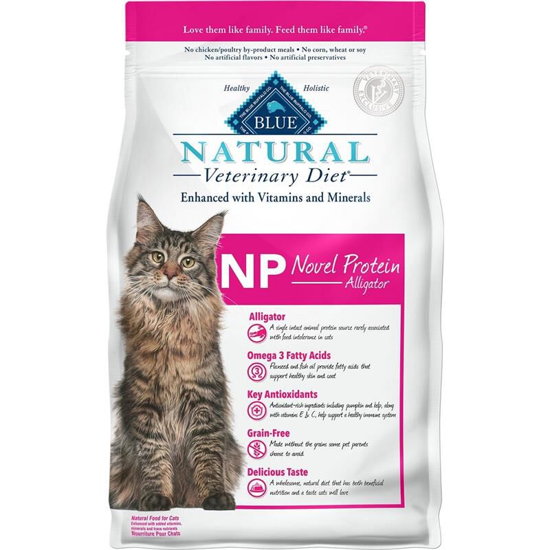 Blue Buffalo Natural Veterinary Diet NP Novel Protein Alligator Cat Food 7 lbs