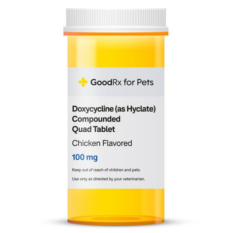 Doxycycline (as Hyclate) Compounded Quad Tablet Chicken Flavored