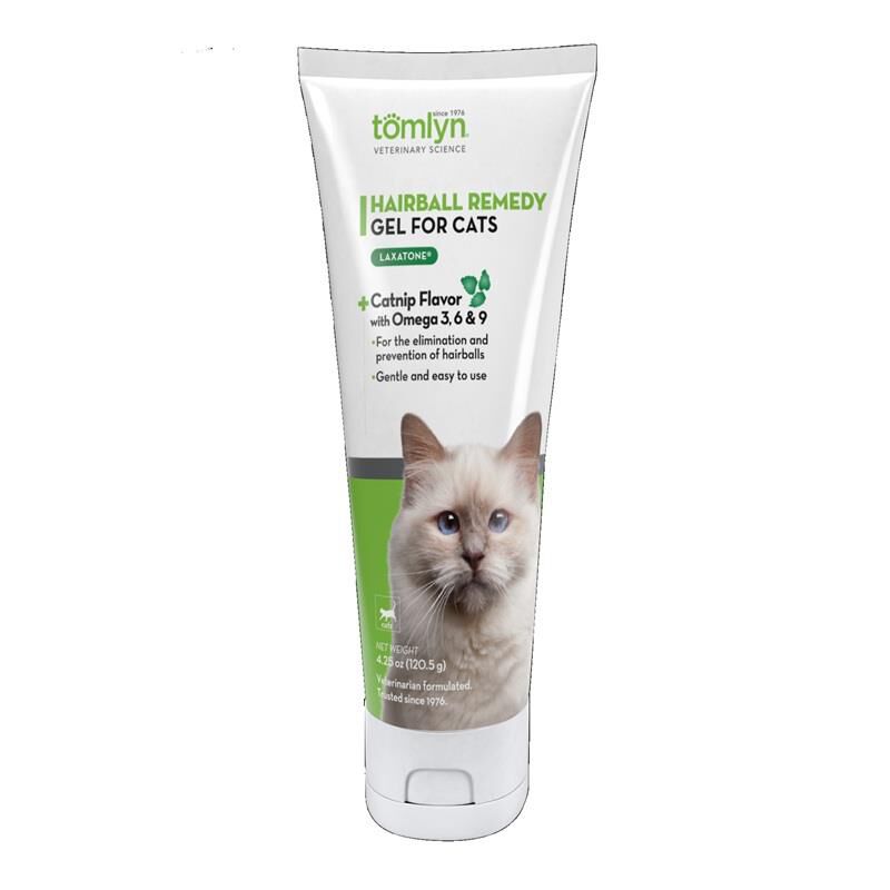 Tomlyn Laxatone Hairball Remedy Gel for Cats Catnip Flavored, 4.25 oz