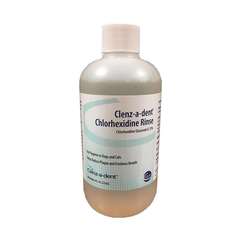 Clenz-A-Dent Chlorhexidine Rinse for Dogs and Cats, 8 oz