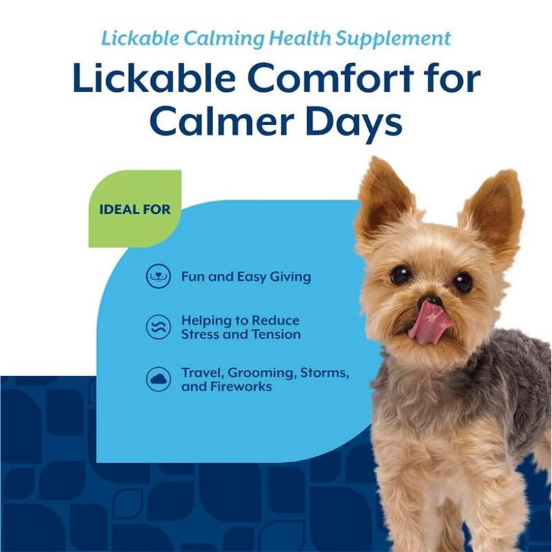 NaturVet Lickable Calming Health Supplement for Dogs, Peanut Butter Flavor, 6.4 fl oz