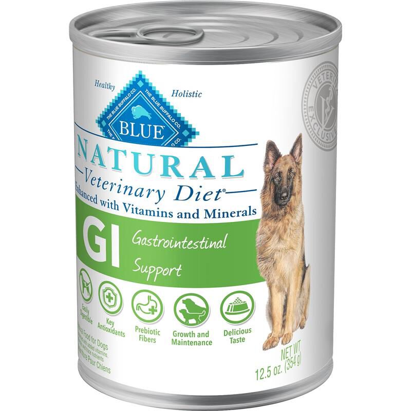 Blue Buffalo Natural Veterinary Diet GI Gastrointestinal Support Dog Food (12 x 12.5 oz) Cans
