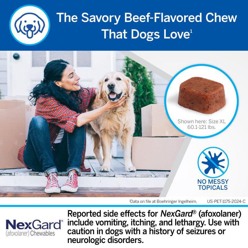 NexGard Chewable for Dogs 10.1-24 lbs, 3 Month Supply
